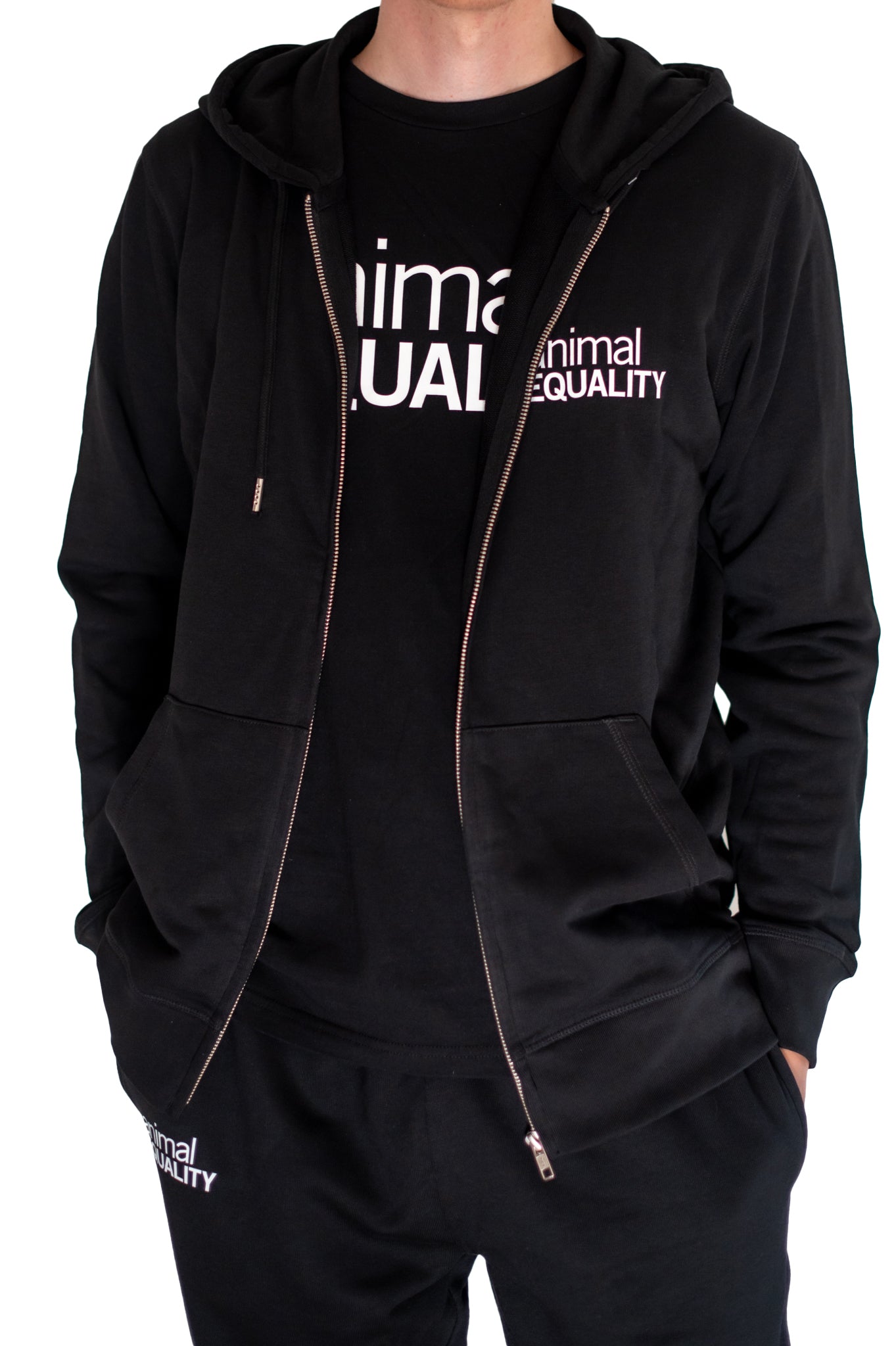 Zip-Hoodie gerade